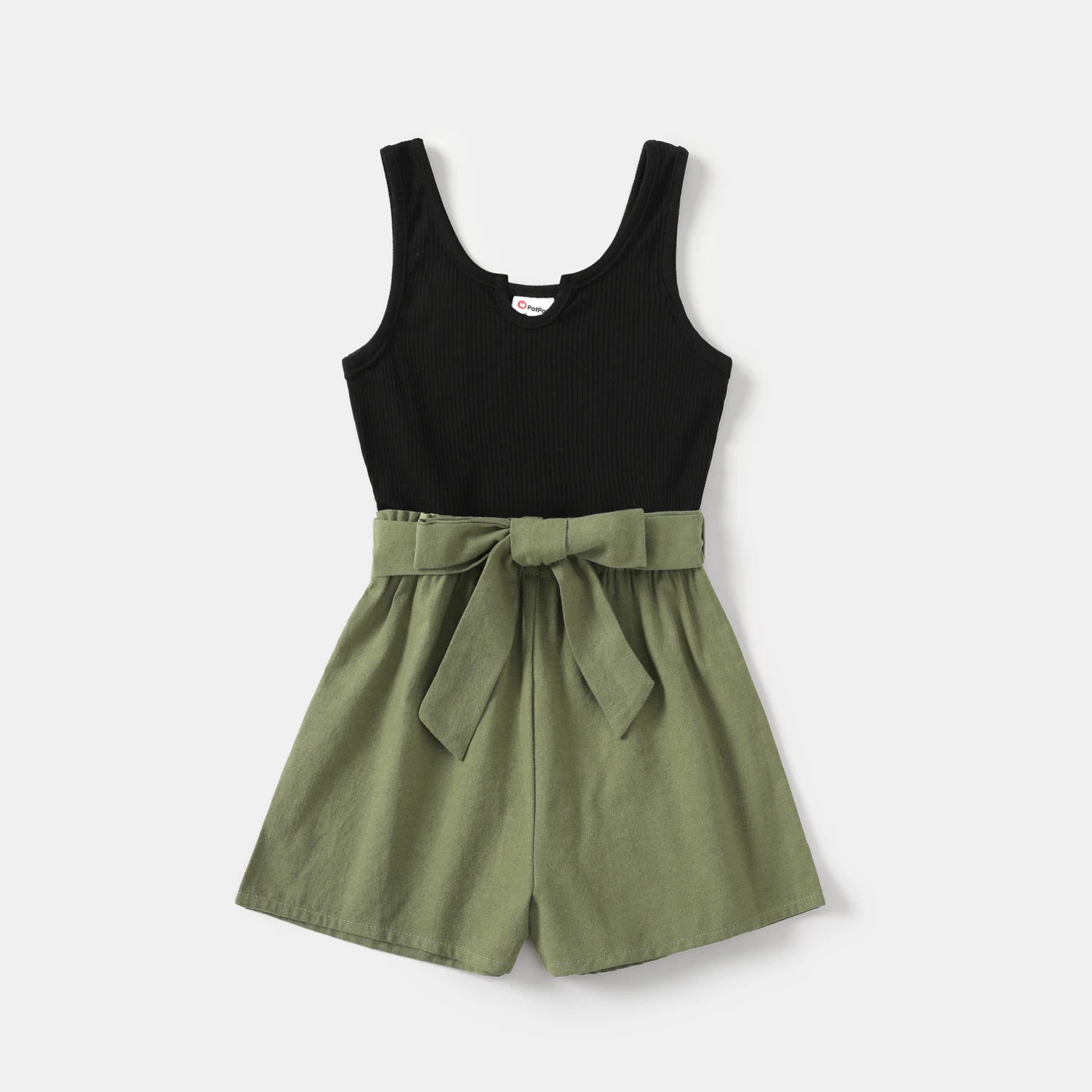 Girls Cotton Ribbed Jumpsuit